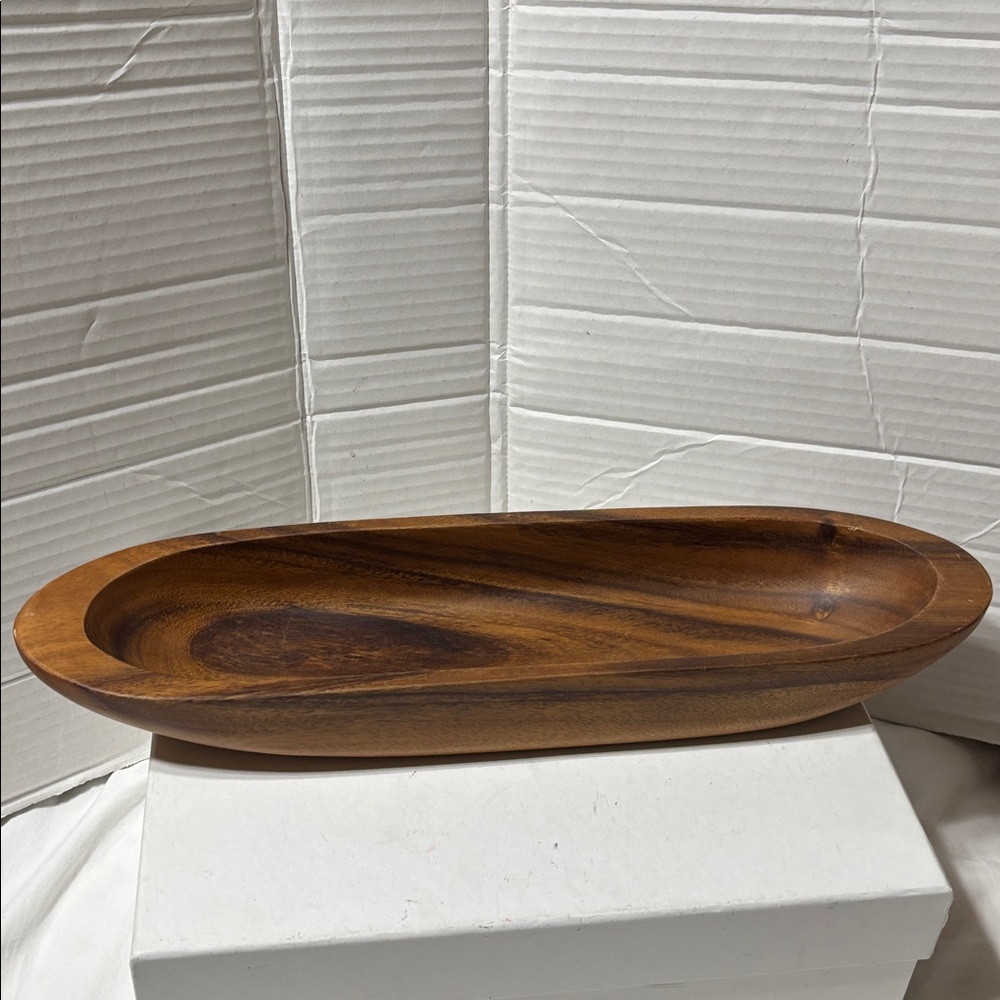 Handcrafted Wooden Serving Tray - Brown